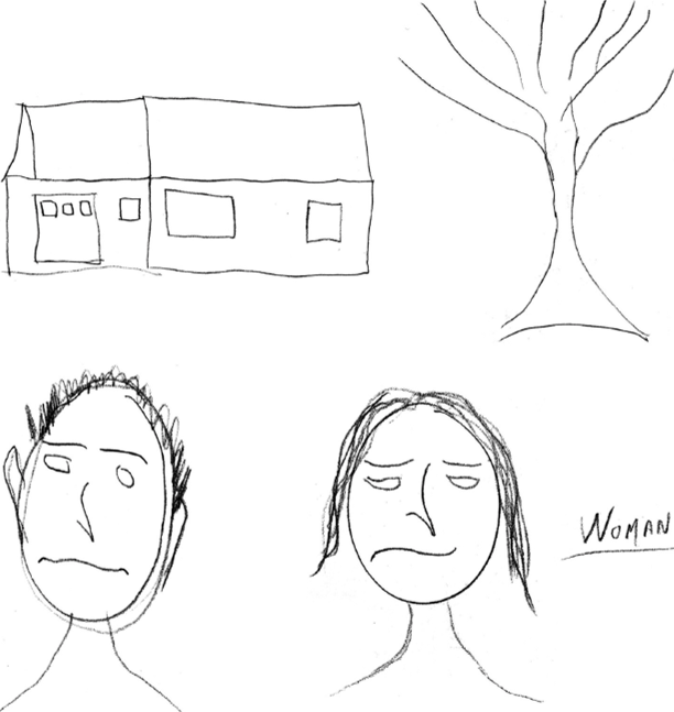 Deep depression is obvious in drawings by a man who killed his entire family