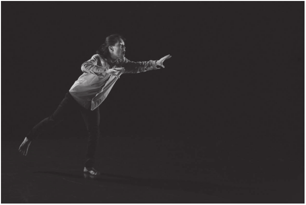 Takeshi, Public Performance at Michaelis Theatrebreathing rhythm and my gut tells me he is not reaching in the singular