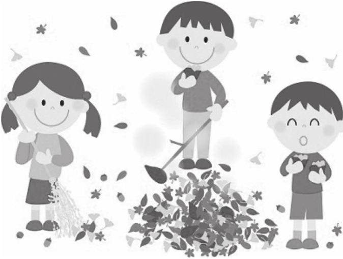 Children Baking Sweet Potatoes in Autumn
