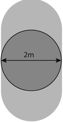 Calculate the area of the light grey walls. The solution is shown in Figure 3.9