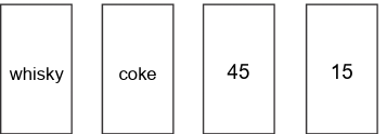 A concrete version of the Wason task