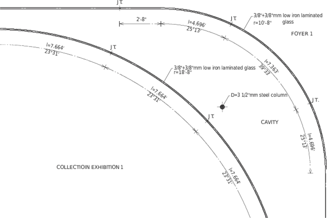 Plan of interstitial airspace, a hallway for air, at the building perimeter. SANAA (2006)